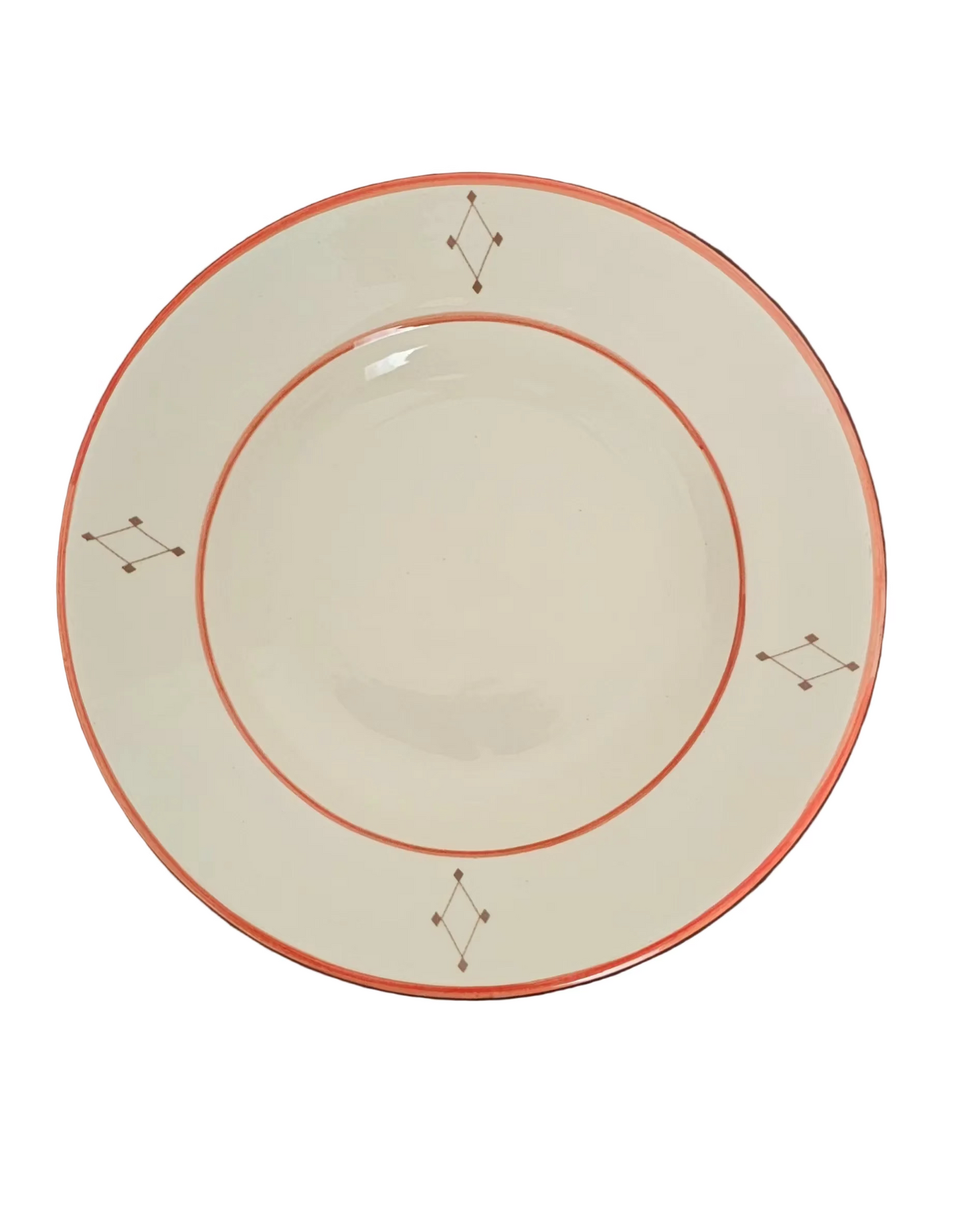 Assiette creuse avec bordure - Œil De Perdrix _