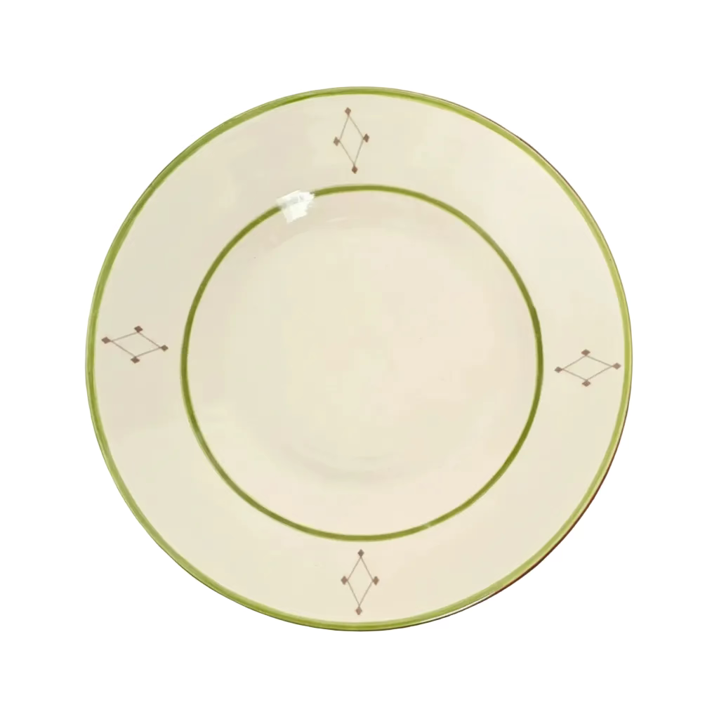 Assiette creuse avec bordure - Œil De Perdrix _